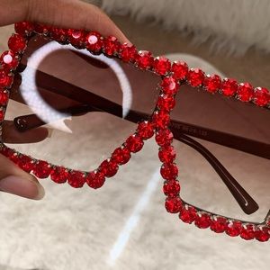 Red crystal frames